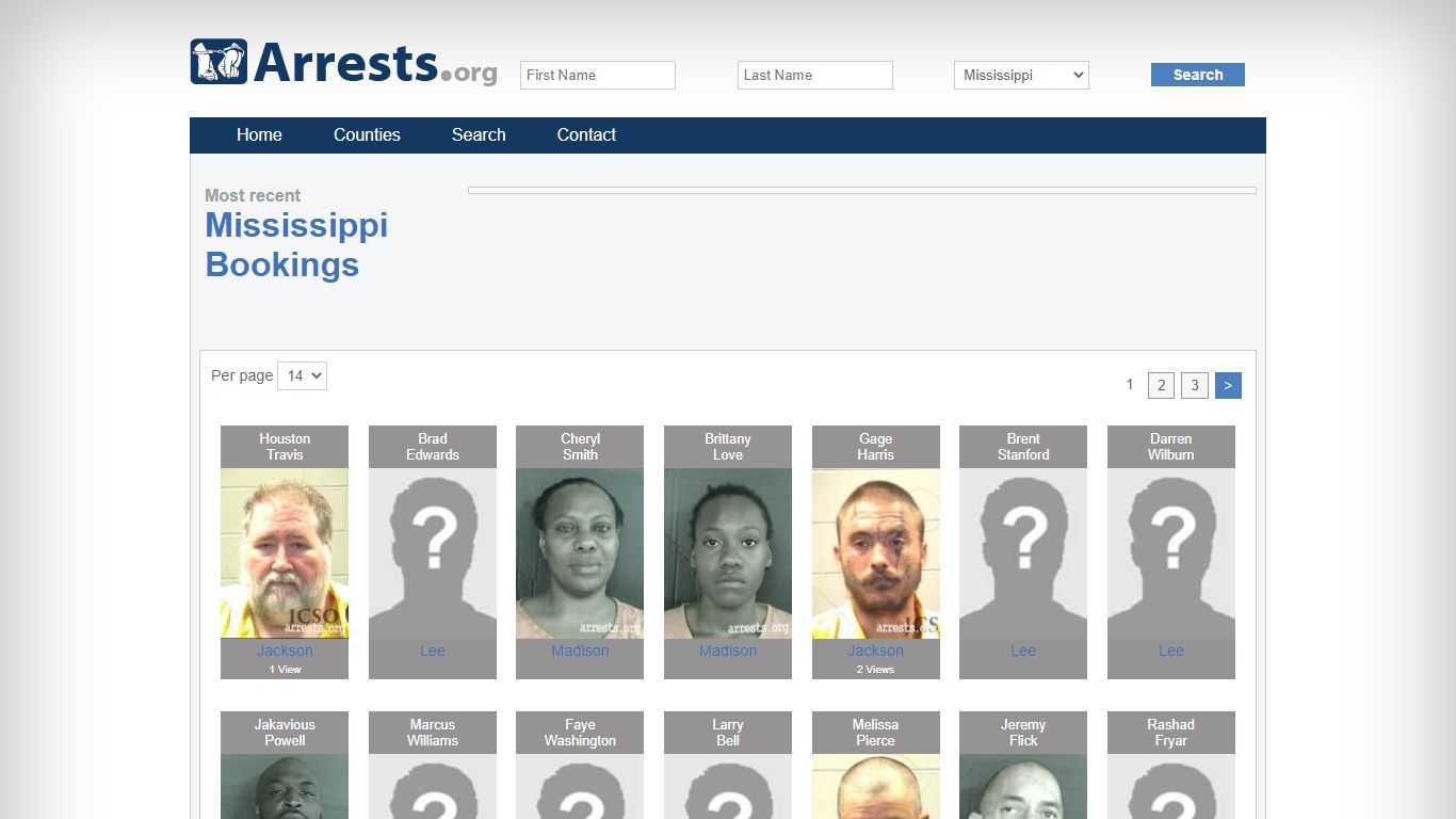 Mississippi Arrests and Inmate Search